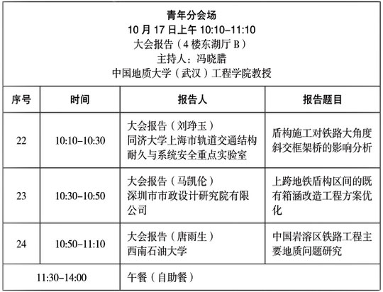 第三屆地下空間開發和巖土工程新技術發展論壇日程